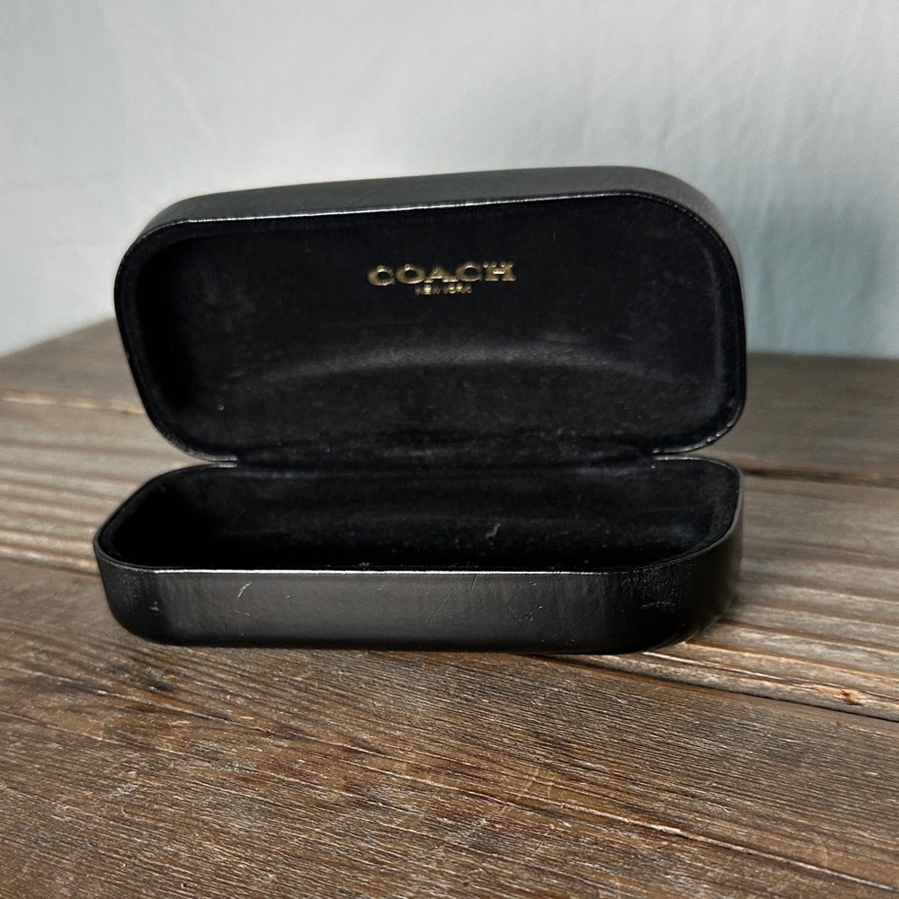Coach Glossy Black Eyewear Case - Picture 2 of 3